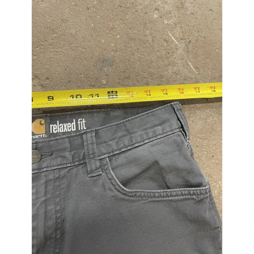 Carhartt Pants‎ Mens 32x28 Gray Relaxed Fit Canvas Carpenter Work 102517-039